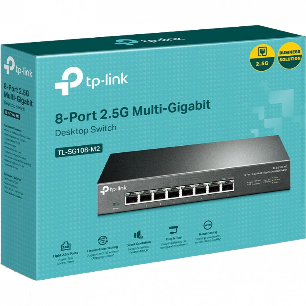 Коммутатор TP-Link TL-SG108-M2 2.5 GBase-T (2500 мбит/с)