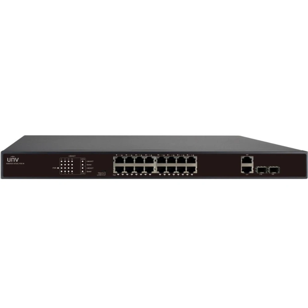 Коммутатор UNV NSW2010-16T2GC-POE-IN 100 Base-TX (100 мбит/с), 2 SFP порта