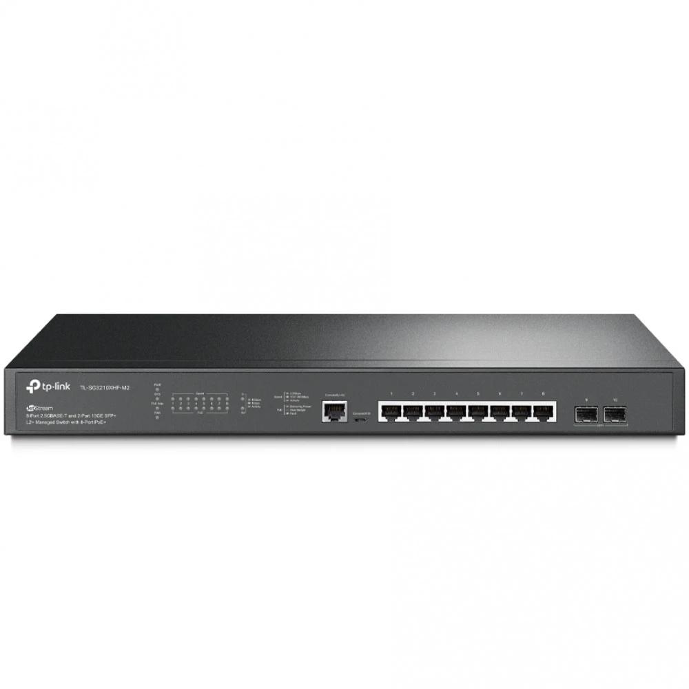 Коммутатор TP-Link TL-SG3210XHP-M2 2.5 GBase-T (2500 мбит/с), 2 SFP порта