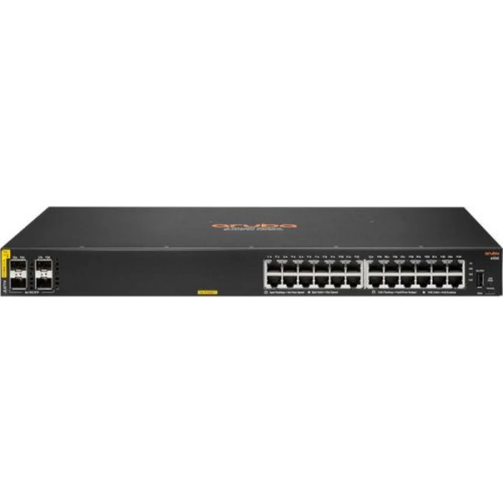Коммутатор HPE CX 6100 24G Class4 PoE 4SFP+ 370W JL677A 1000 Base-TX (1000 мбит/с), 4 SFP порта
