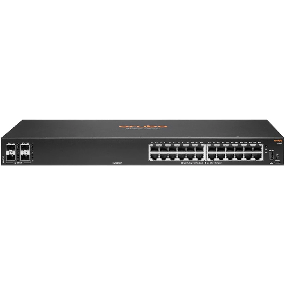 Коммутатор HPE CX 6100 24G 4SFP+ JL678A 1000 Base-TX (1000 мбит/с), 4 SFP порта