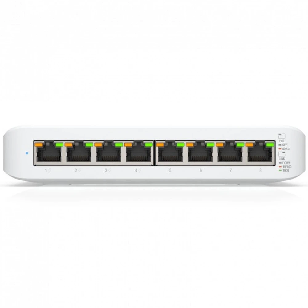 Коммутатор Ubiquiti USW-Lite-8-POE-EU 1000 Base-TX (1000 мбит/с)