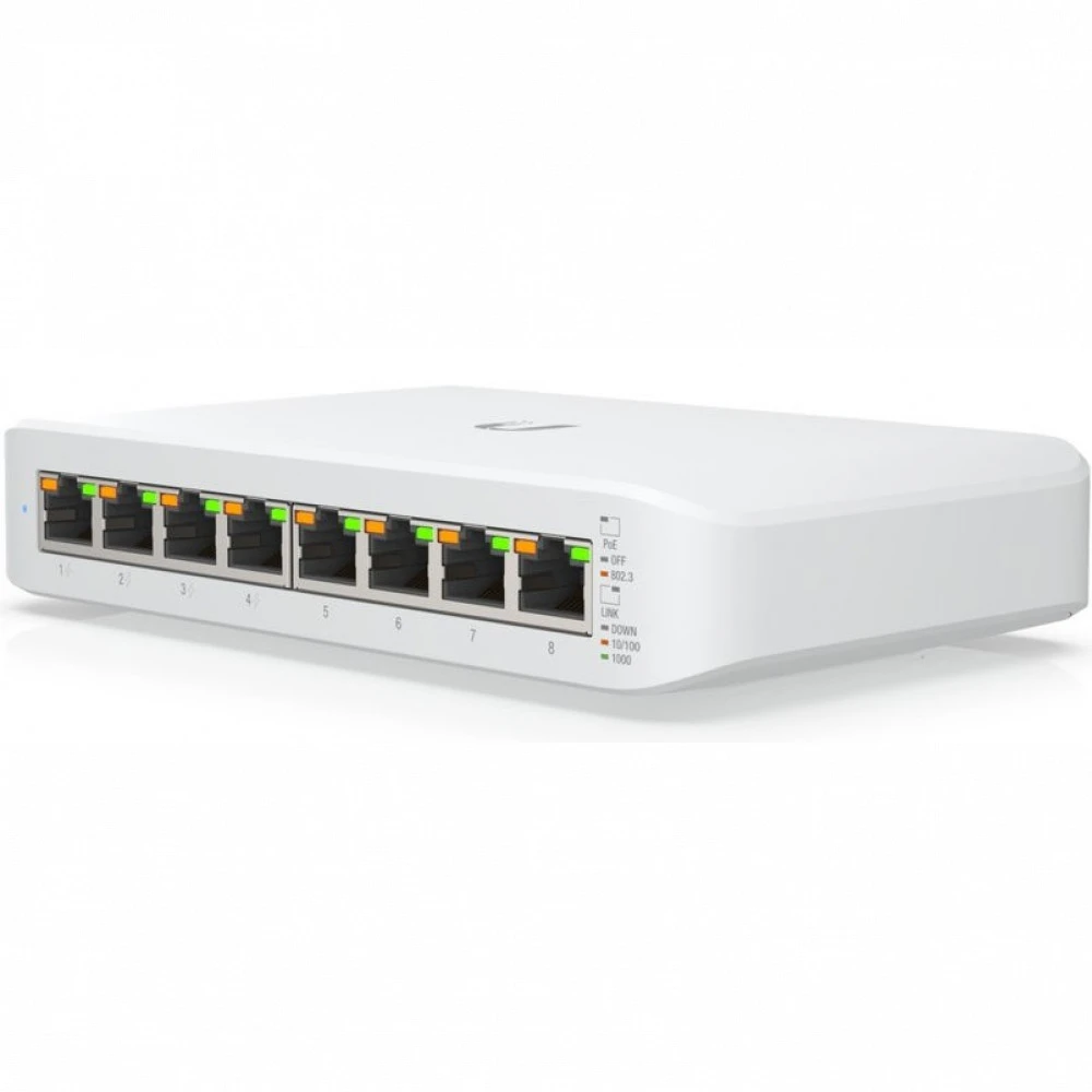 Коммутатор Ubiquiti USW-Lite-8-POE-EU 1000 Base-TX (1000 мбит/с)