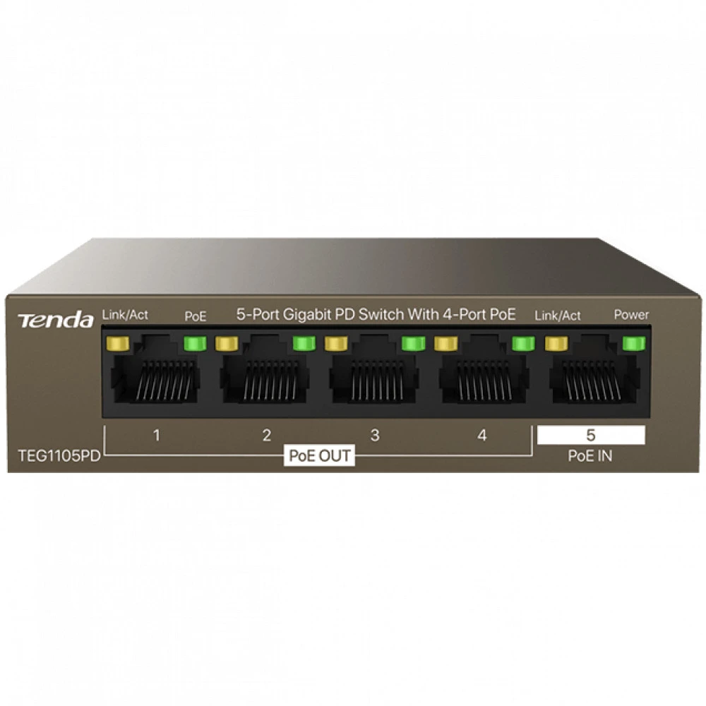 Коммутатор IP-COM G1105PD 1000 Base-TX (1000 мбит/с)