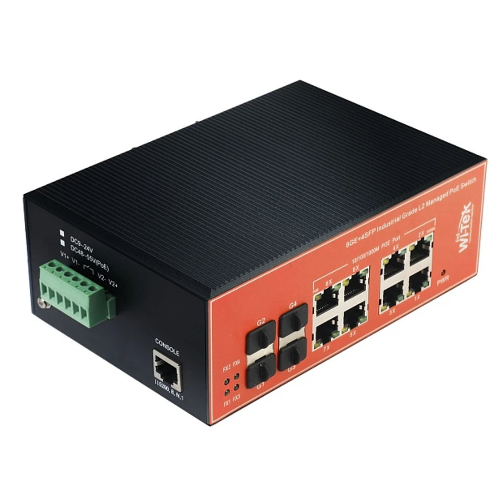 Коммутатор Wi-Tek WI-PMS312GF 1000 Base-TX (1000 мбит/с), 4 SFP порта