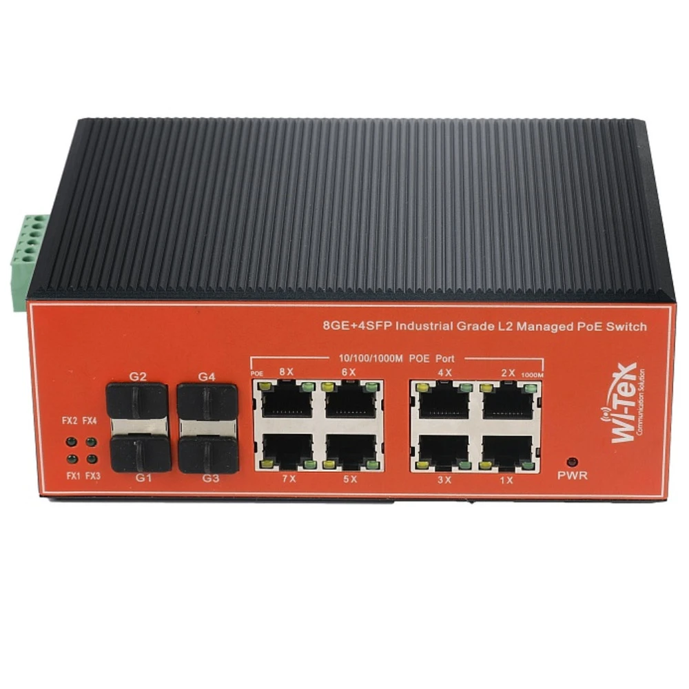 Коммутатор Wi-Tek WI-PMS312GF 1000 Base-TX (1000 мбит/с), 4 SFP порта