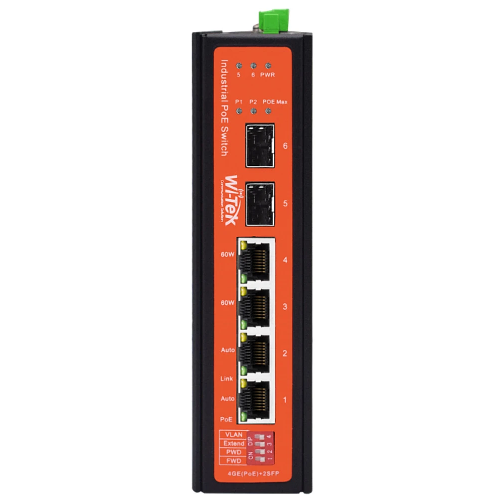 Коммутатор Wi-Tek WI-PS306GF-I v2 1000 Base-TX (1000 мбит/с), 2 SFP порта