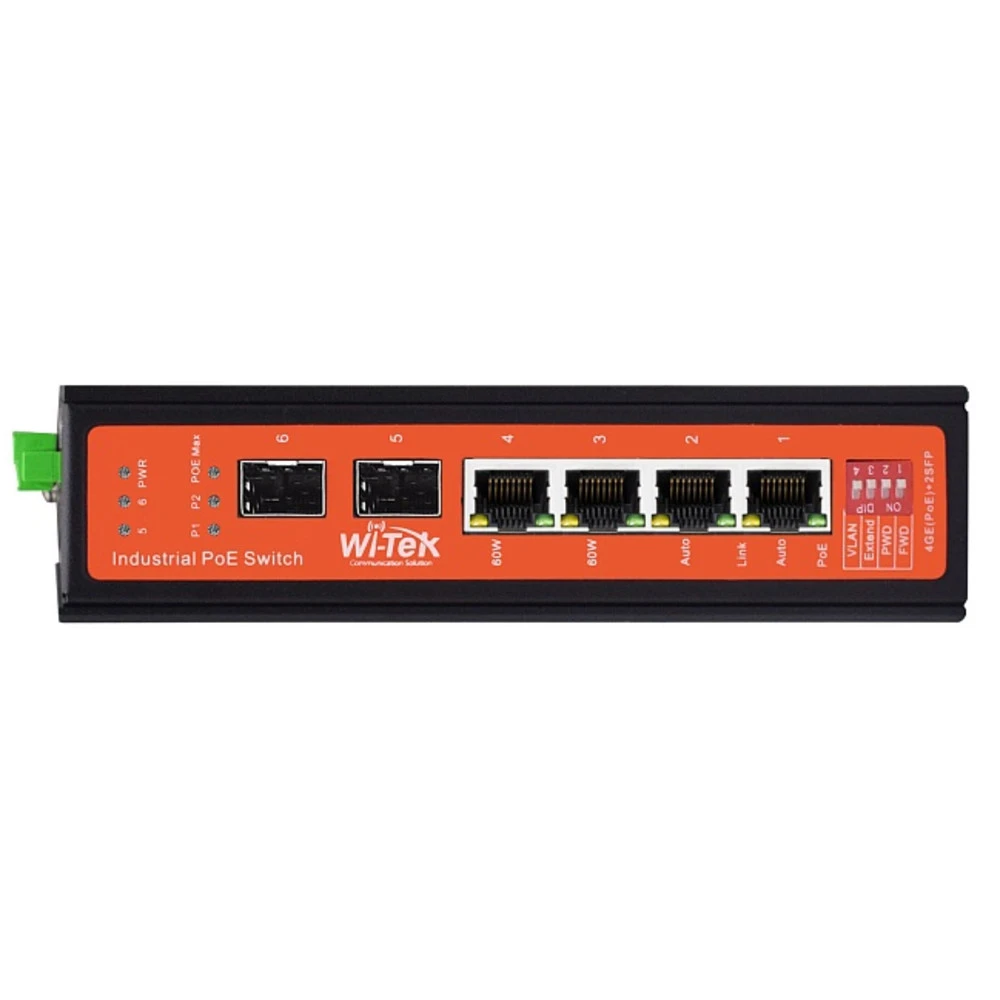 Коммутатор Wi-Tek WI-PS306GF-I v2 1000 Base-TX (1000 мбит/с), 2 SFP порта