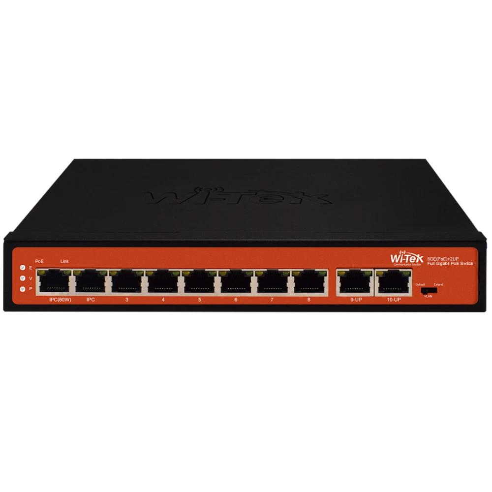 Коммутатор Wi-Tek WI-PS308G v2 1000 Base-TX (1000 мбит/с)