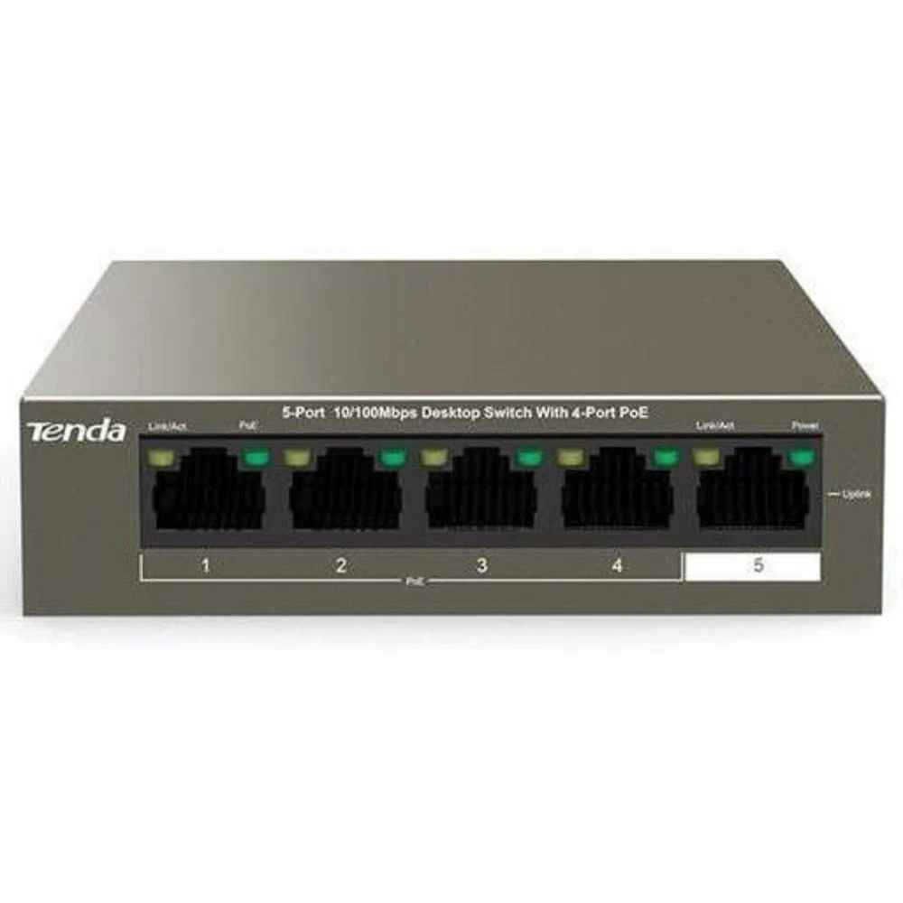 Коммутатор TENDA TEF1105P-4-38W 100 Base-TX (100 мбит/с)