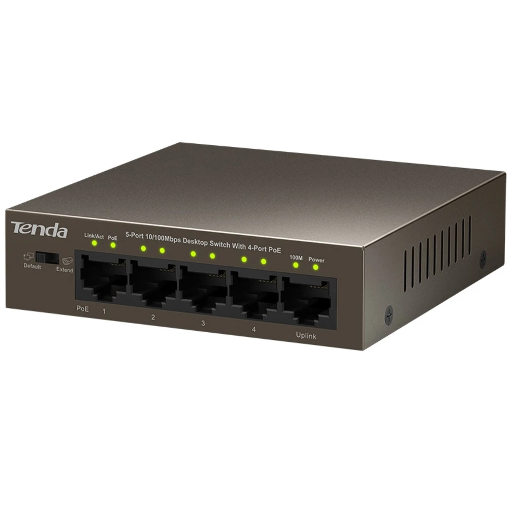 Коммутатор TENDA TEF1105P-4-63W0 100 Base-TX (100 мбит/с)
