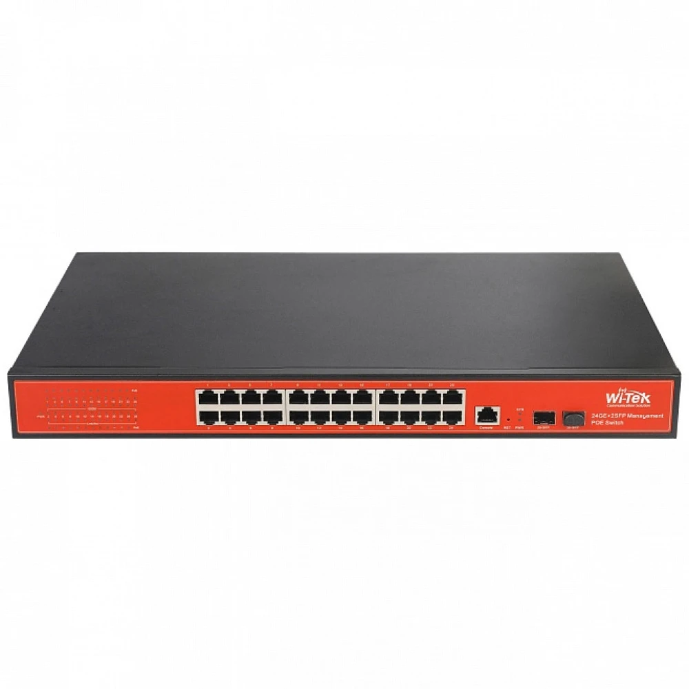 Коммутатор Wi-Tek WI-PMS326GF 1000 Base-TX (1000 мбит/с), 2 SFP порта