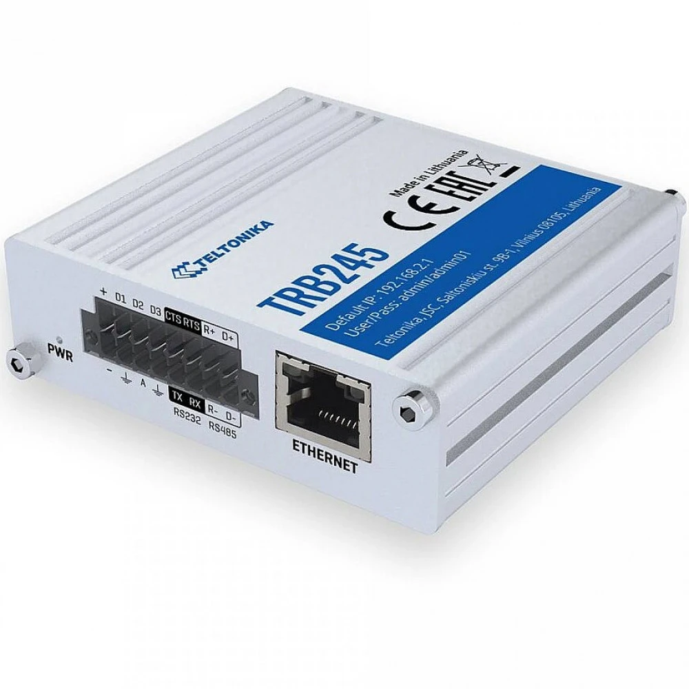 Маршрутизатор TELTONIKA TRB245 LTE шлюз промышленный TRB245000000 10/100 Base-TX (100 мбит/с)
