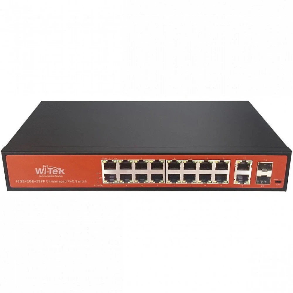 Коммутатор Wi-Tek WI-PS320GF 1000 Base-TX (1000 мбит/с), 2 SFP порта