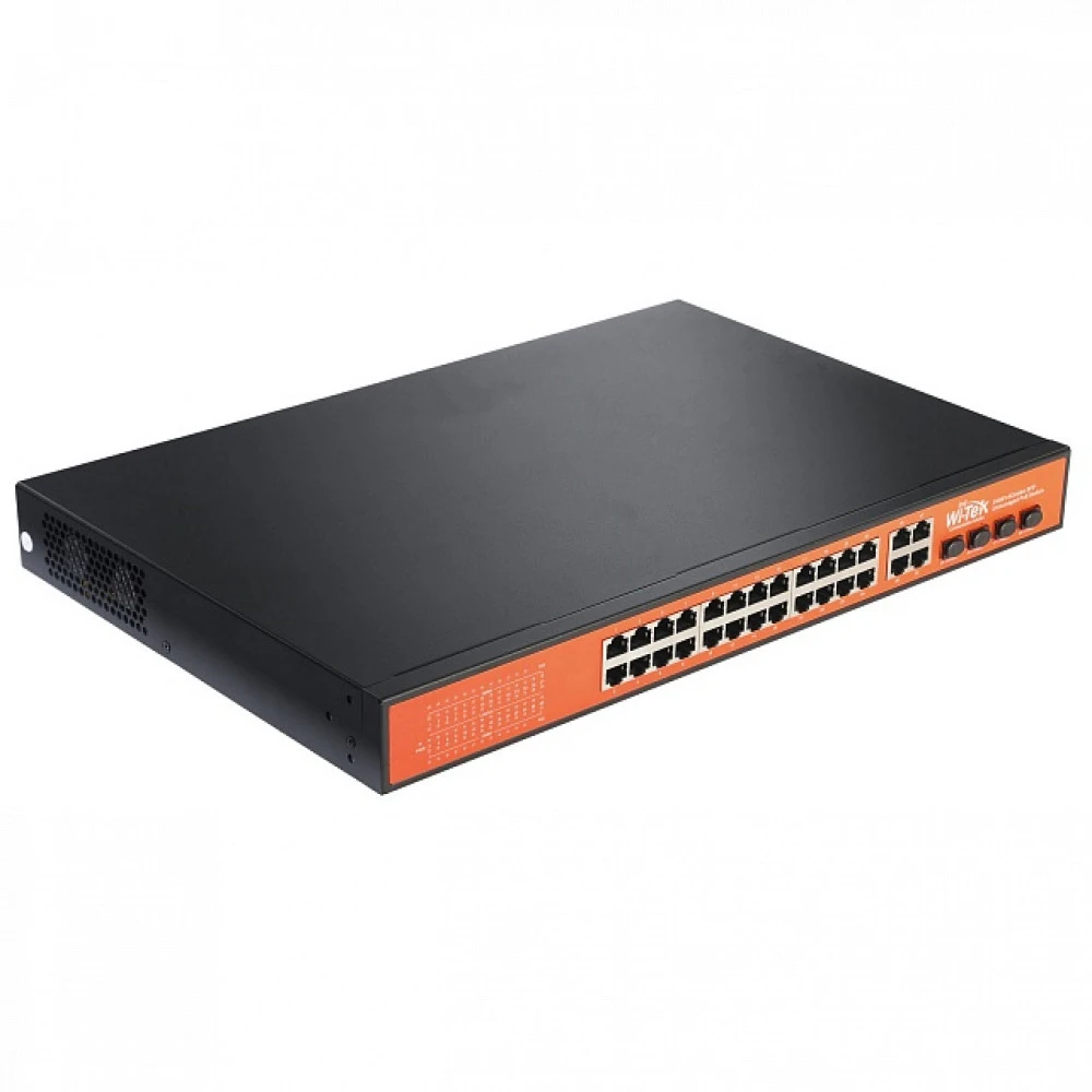 Коммутатор Wi-Tek WI-PS328GF 1000 Base-TX (1000 мбит/с), 4 SFP порта