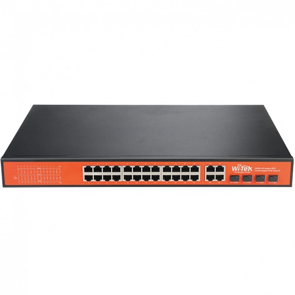 Коммутатор Wi-Tek WI-PS328GF 1000 Base-TX (1000 мбит/с), 4 SFP порта