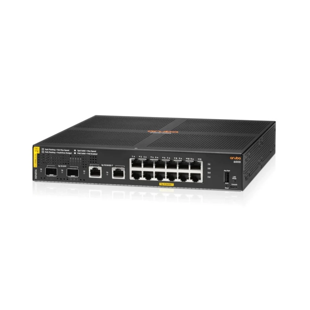 Коммутатор HP Aruba 6000 Managed R8N89A 1000 Base-TX (1000 мбит/с), 2 SFP порта