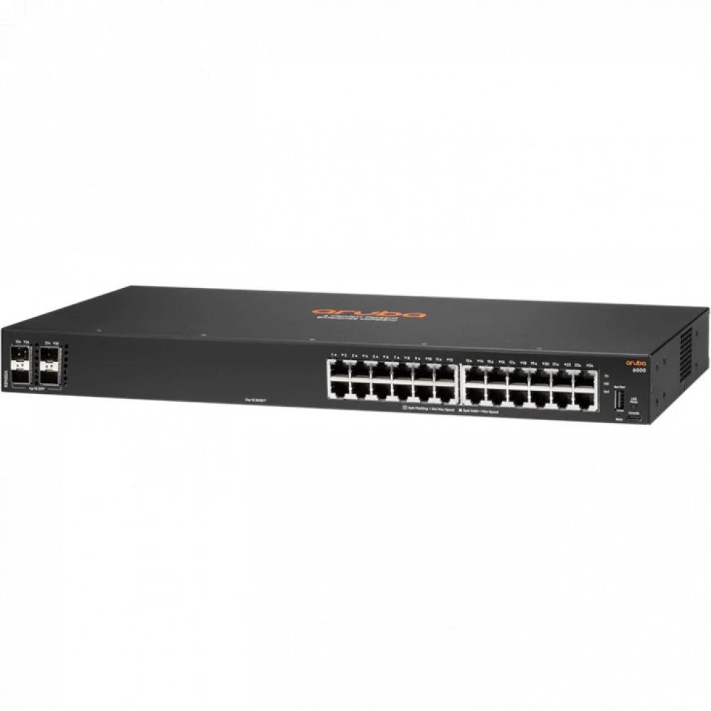 Коммутатор HPE CX 6000 24G 4SFP R8N88A 1000 Base-TX (1000 мбит/с), 4 SFP порта