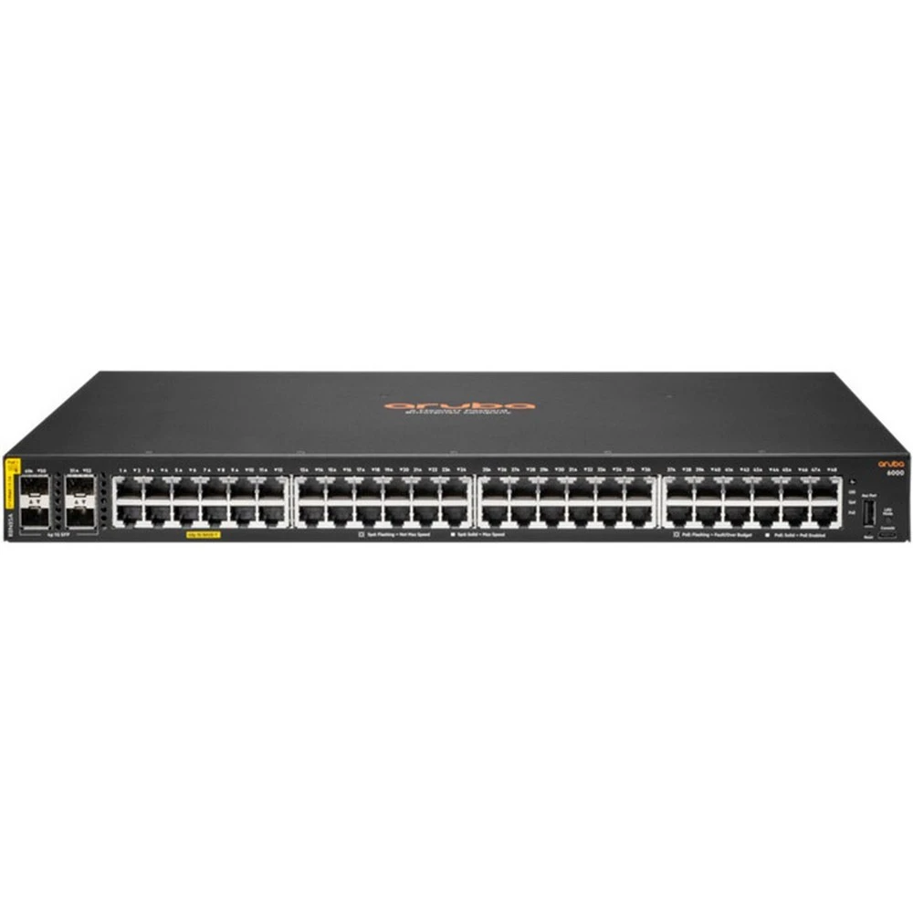 Коммутатор HPE CX 6000 48G Class4 PoE 4SFP 370W R8N85A 1000 Base-TX (1000 мбит/с), 4 SFP порта