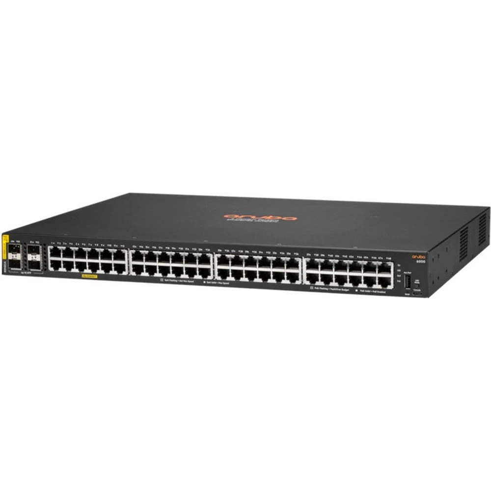 Коммутатор HPE CX 6000 48G Class4 PoE 4SFP 370W R8N85A 1000 Base-TX (1000 мбит/с), 4 SFP порта