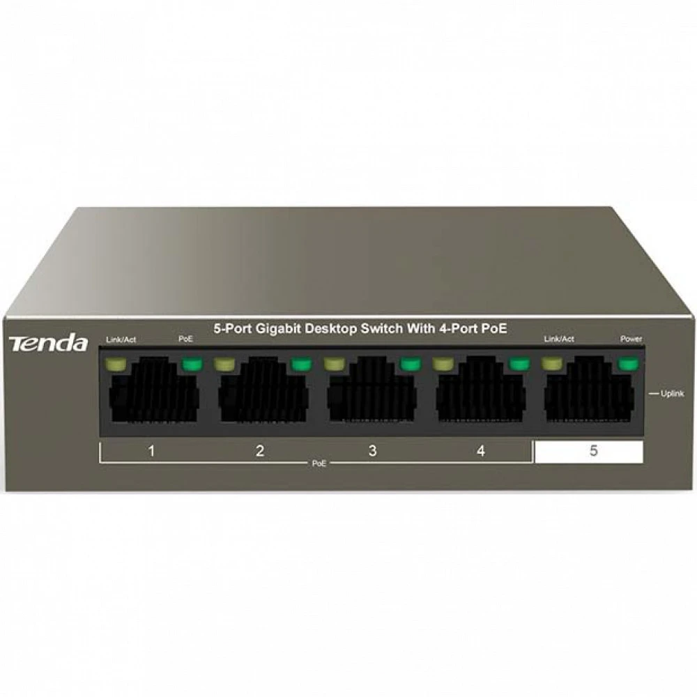 Коммутатор TENDA TEG1105P-4-63W 1000 Base-TX (1000 мбит/с)