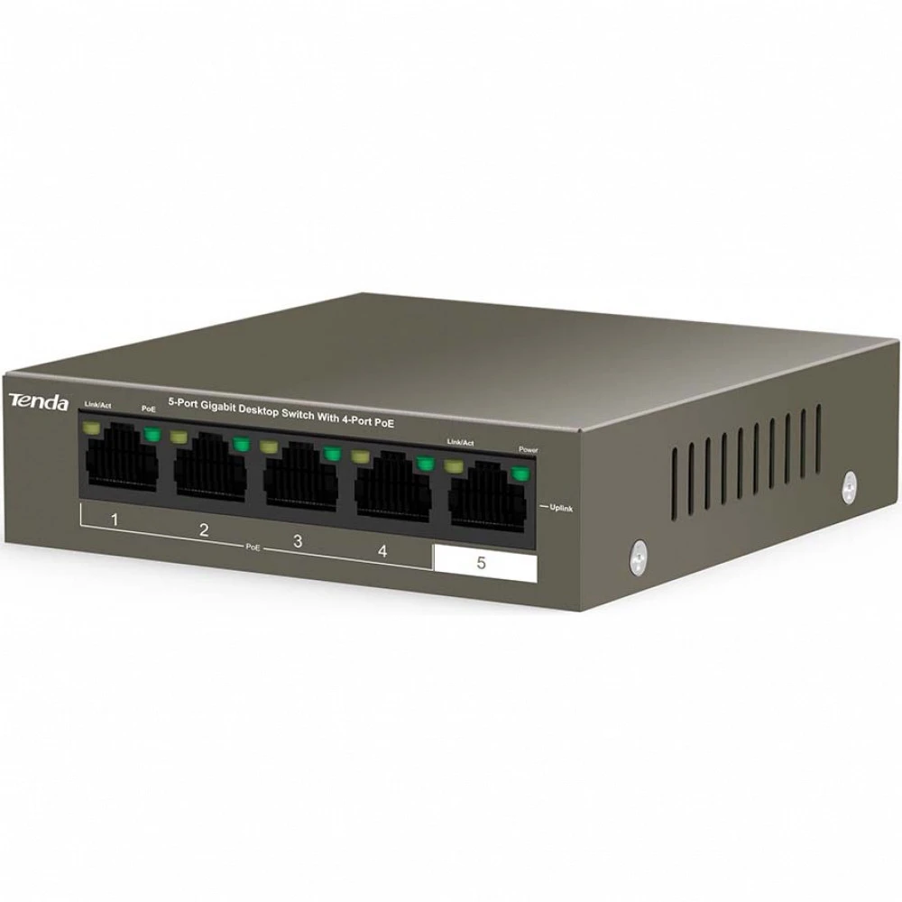 Коммутатор TENDA TEG1105P-4-63W 1000 Base-TX (1000 мбит/с)