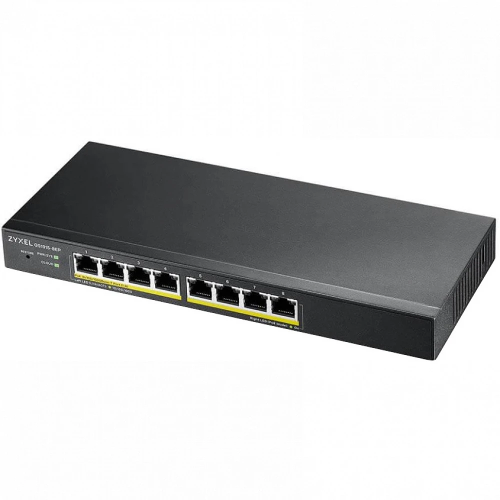 Коммутатор Zyxel GS1915-8EP-EU0101F 1000 Base-TX (1000 мбит/с)