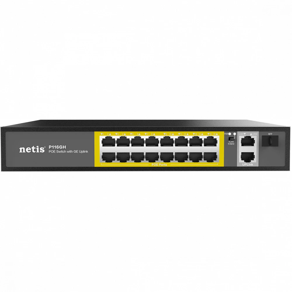 Коммутатор Netis P116GH 100 Base-TX (100 мбит/с), 1 SFP порт