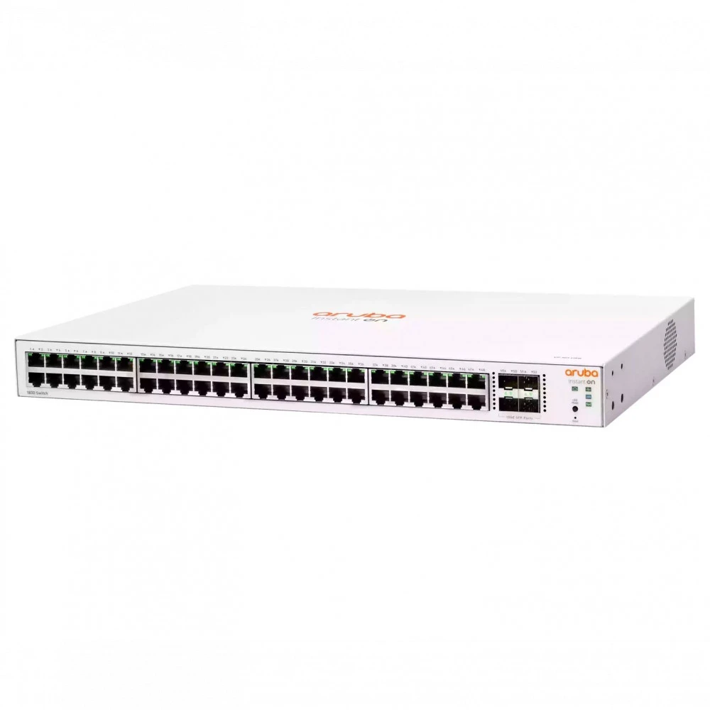 Коммутатор HPE Aruba Instant On 1830 48G 4SFP JL814A#ABB 1000 Base-T (1000 мбит/с), 4 SFP порта