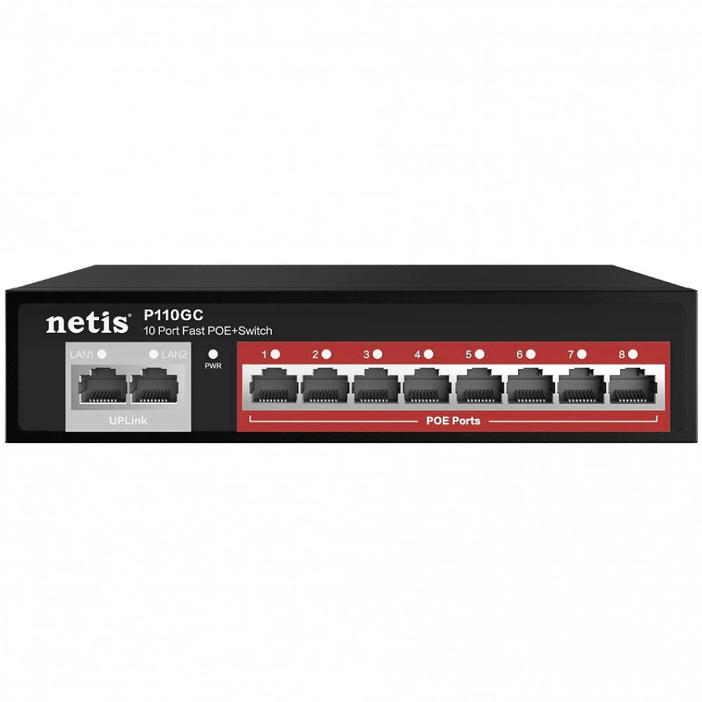 Коммутатор Netis P110GC 1000 Base-TX (1000 мбит/с)