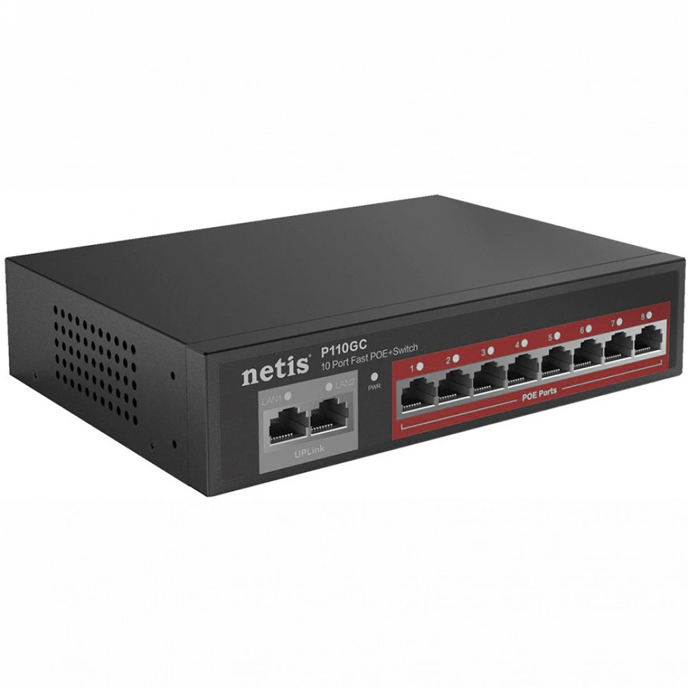 Коммутатор Netis P110GC 1000 Base-TX (1000 мбит/с)