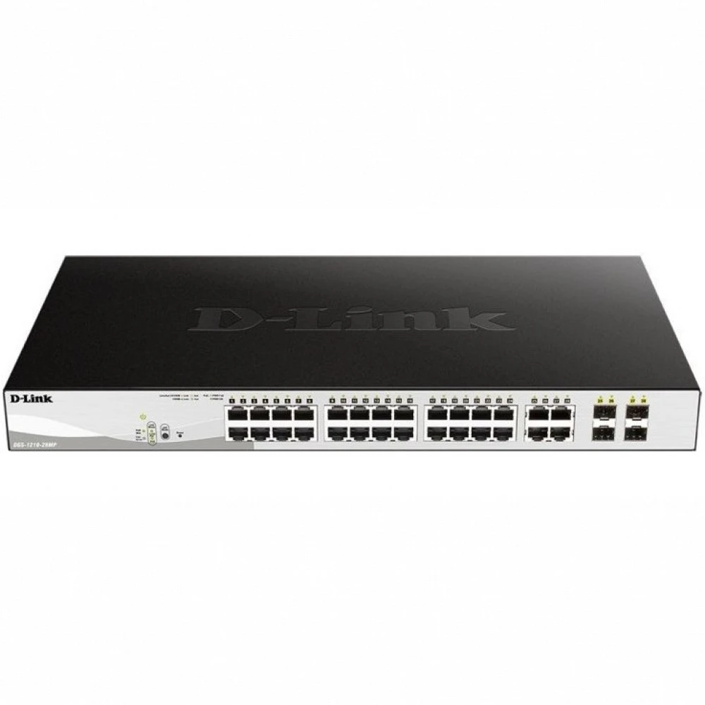 Коммутатор D-link DGS-1210-28MP/F3A 1000 Base-T (1000 мбит/с), 4 SFP порта