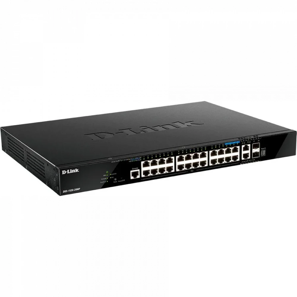 Коммутатор D-link DGS-1520-28MP/A1A 1000 Base-T (1000 мбит/с), 8 SFP портов