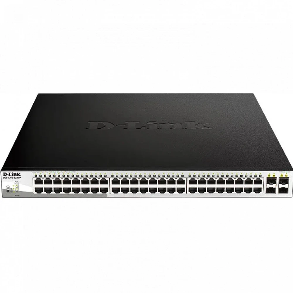 Коммутатор D-link DGS-1210-52MPP/E2A 1000 Base-T (1000 мбит/с), 4 SFP порта