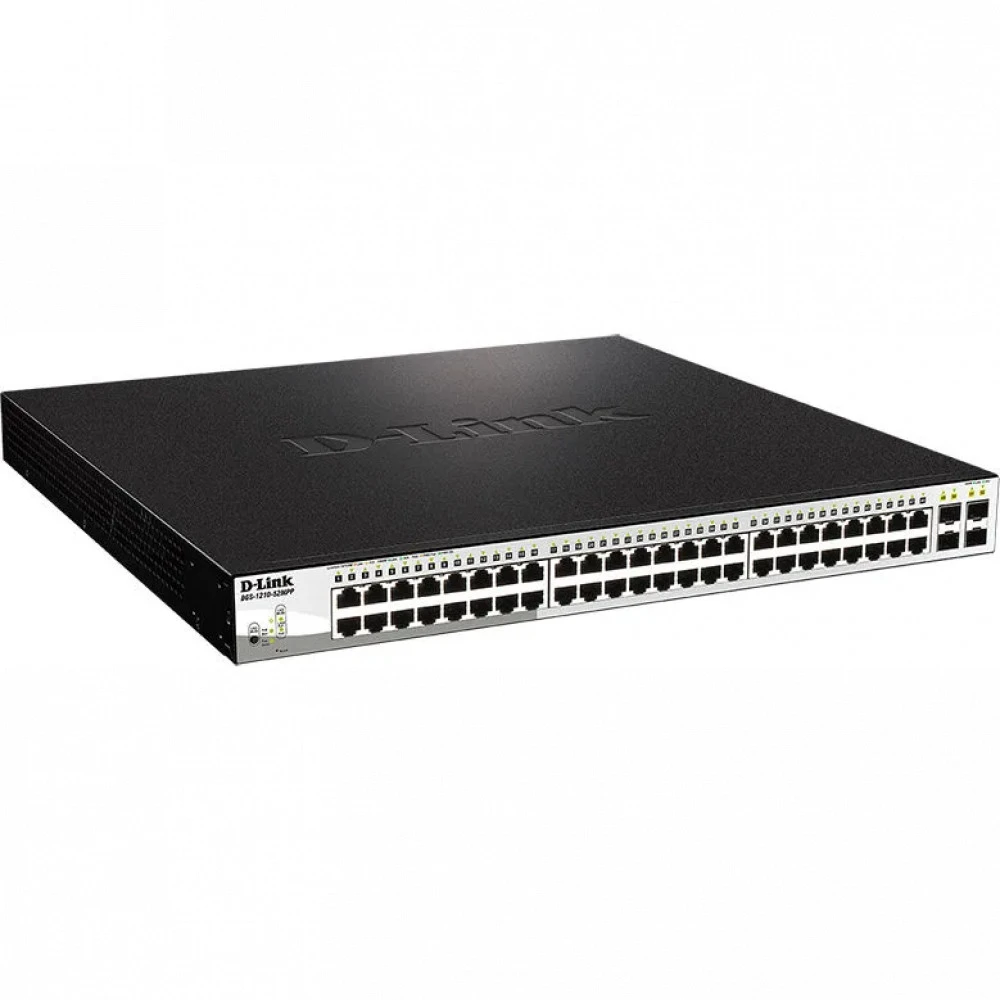 Коммутатор D-link DGS-1210-52MPP/E2A 1000 Base-T (1000 мбит/с), 4 SFP порта