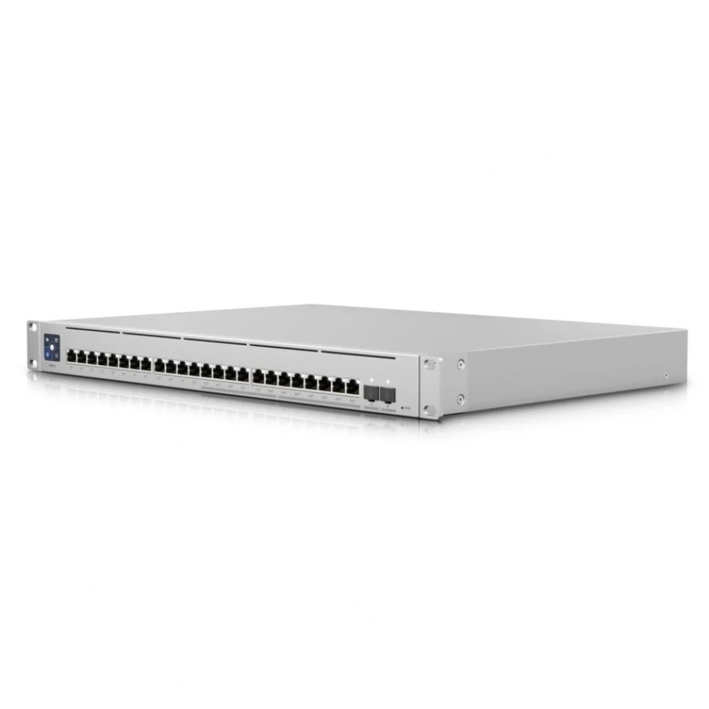 Коммутатор Ubiquiti USW-Enterprise-24-PoE USW-ENTERPRISE-24-POE 2.5 GBase-T (2500 мбит/с), 2 SFP порта
