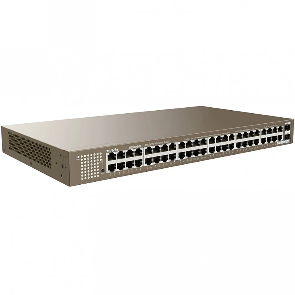 Коммутатор TENDA TEG1050F 1000 Base-TX (1000 мбит/с), 2 SFP порта