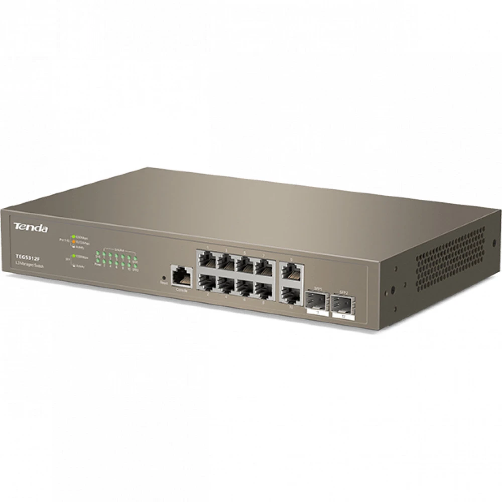 Коммутатор TENDA TEG5312F 1000 Base-TX (1000 мбит/с), 2 SFP порта