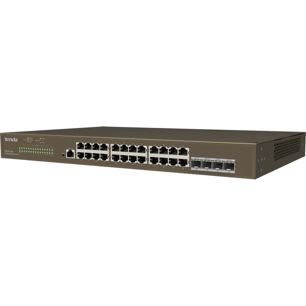 Коммутатор TENDA TEG3328F 1000 Base-TX (1000 мбит/с), 4 SFP порта