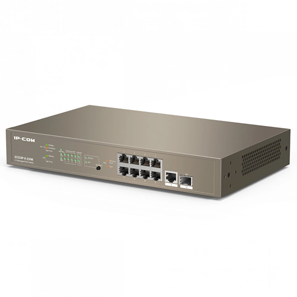 Коммутатор TENDA G5310P-8-150W 1000 Base-TX (1000 мбит/с), 1 SFP порт