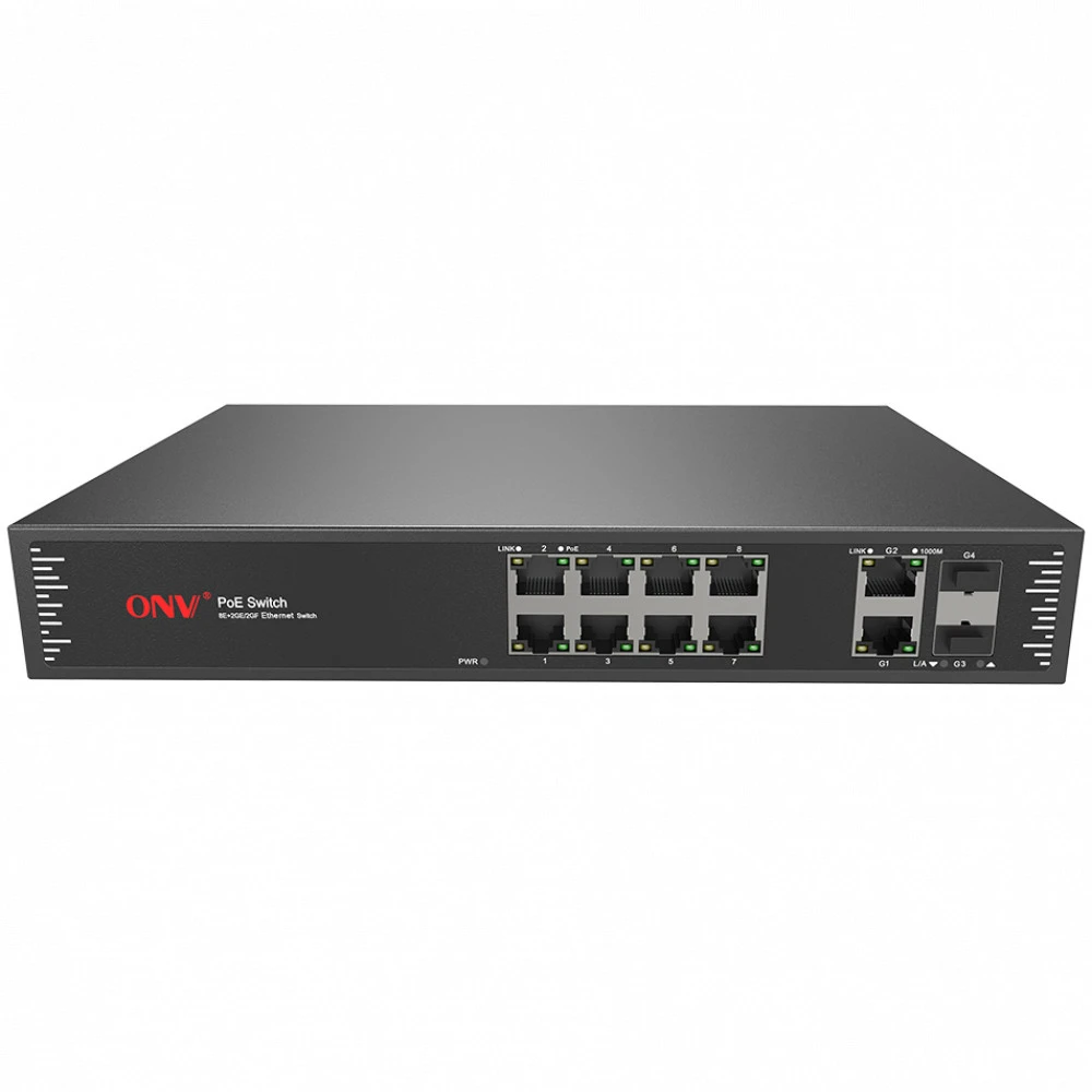Коммутатор ONV POE31128PF 100 Base-TX (100 мбит/с), 2 SFP порта