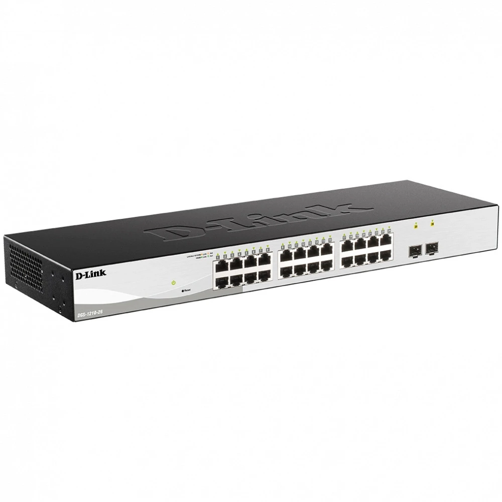 Коммутатор D-link DGS-1210-26/F3A 1000 Base-TX (1000 мбит/с), 2 SFP порта