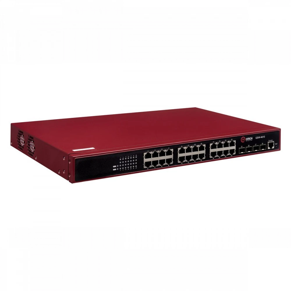 Коммутатор QTECH QSW-4610-28T-LPOE-AC rev.2C 1000 Base-TX (1000 мбит/с), 2 SFP порта