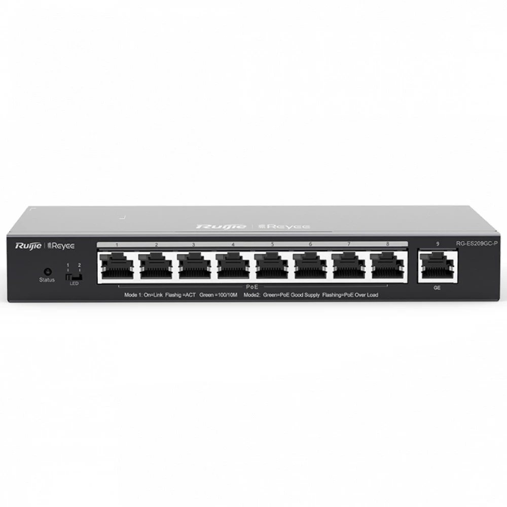 Коммутатор Ruijie RG-ES209GC-P 1000 Base-TX (1000 мбит/с)