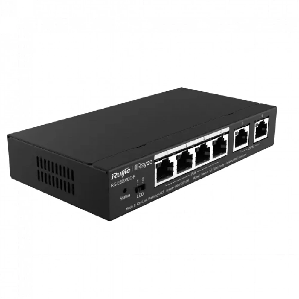 Коммутатор Ruijie RG-ES206GC-P 1000 Base-TX (1000 мбит/с)