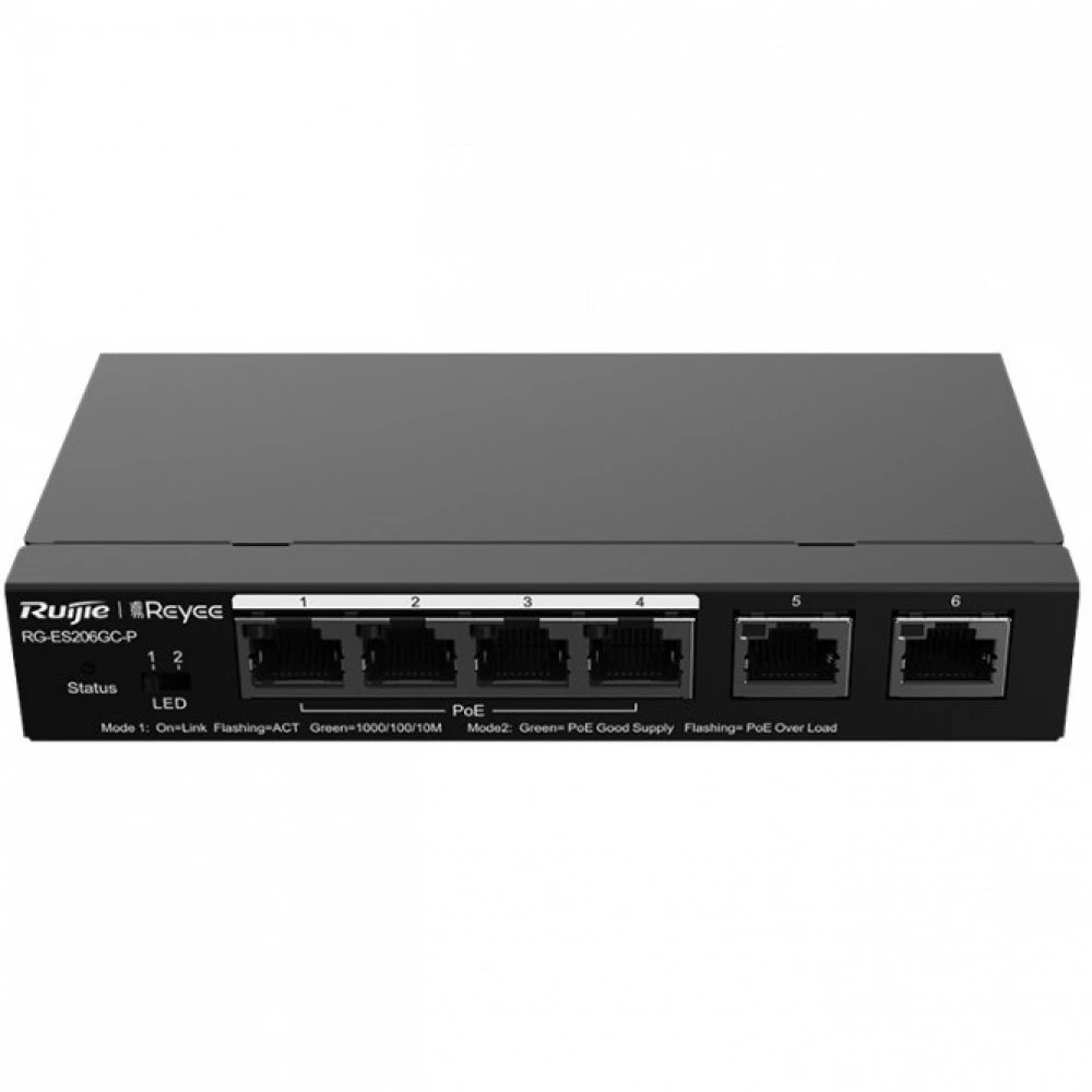 Коммутатор Ruijie RG-ES206GC-P 1000 Base-TX (1000 мбит/с)