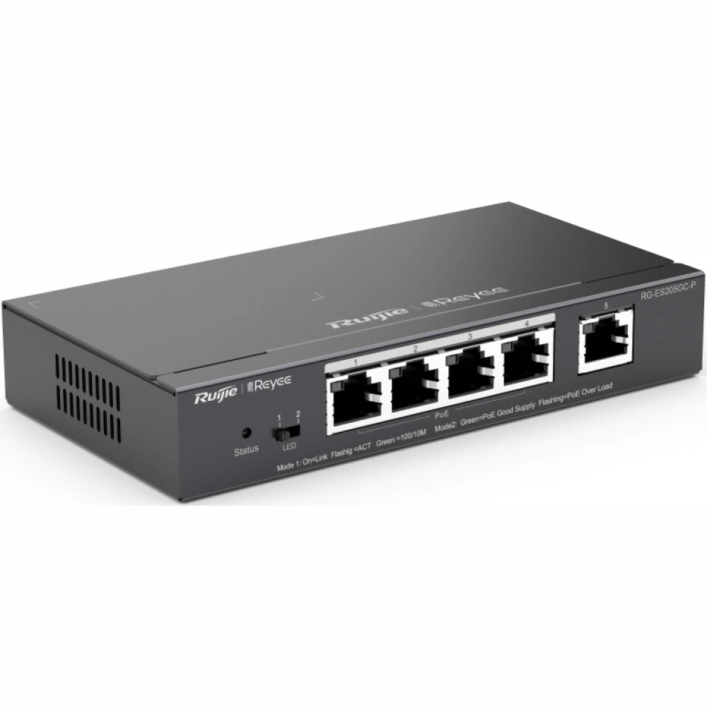 Коммутатор Ruijie RG-ES205GC-P 1000 Base-TX (1000 мбит/с)