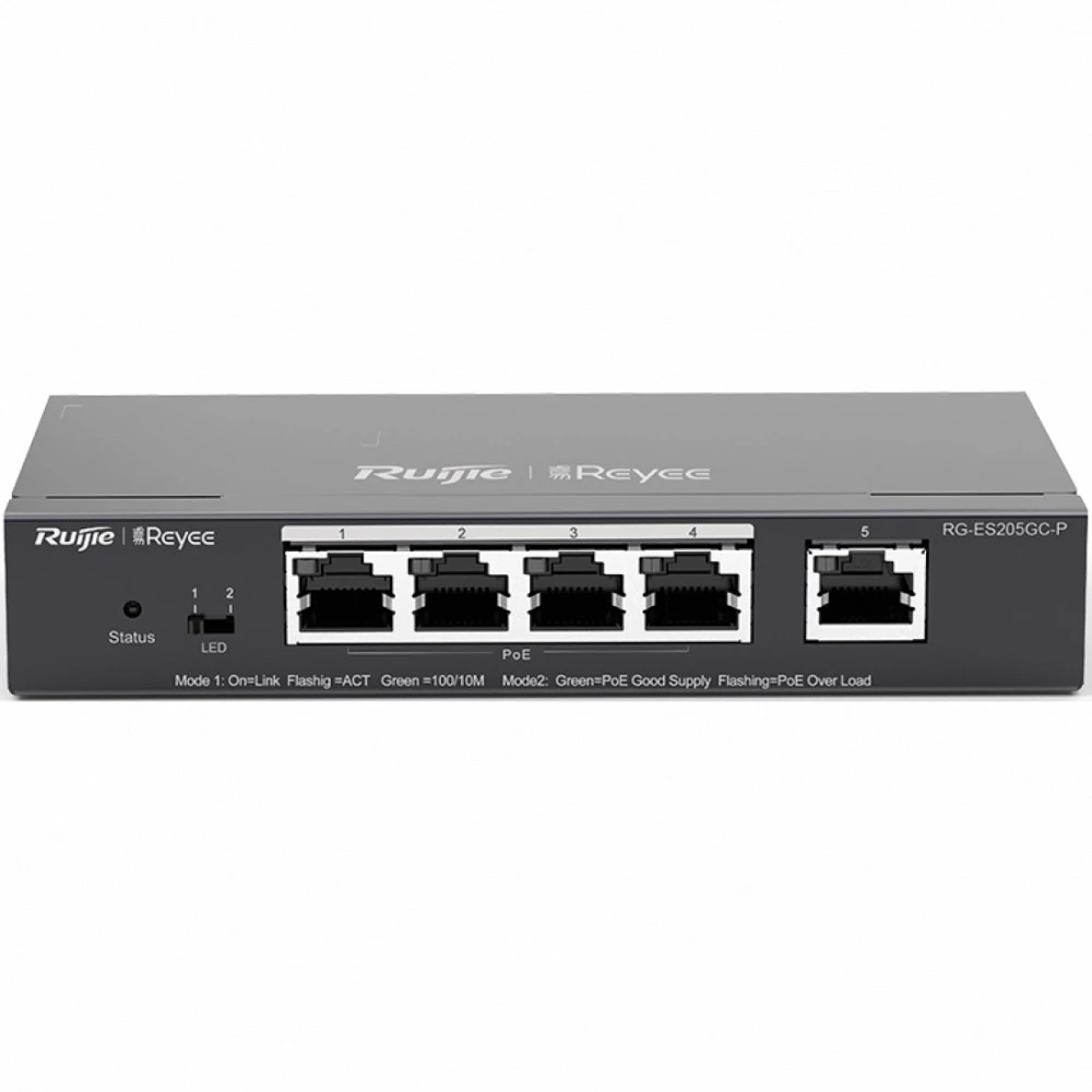 Коммутатор Ruijie RG-ES205GC-P 1000 Base-TX (1000 мбит/с)