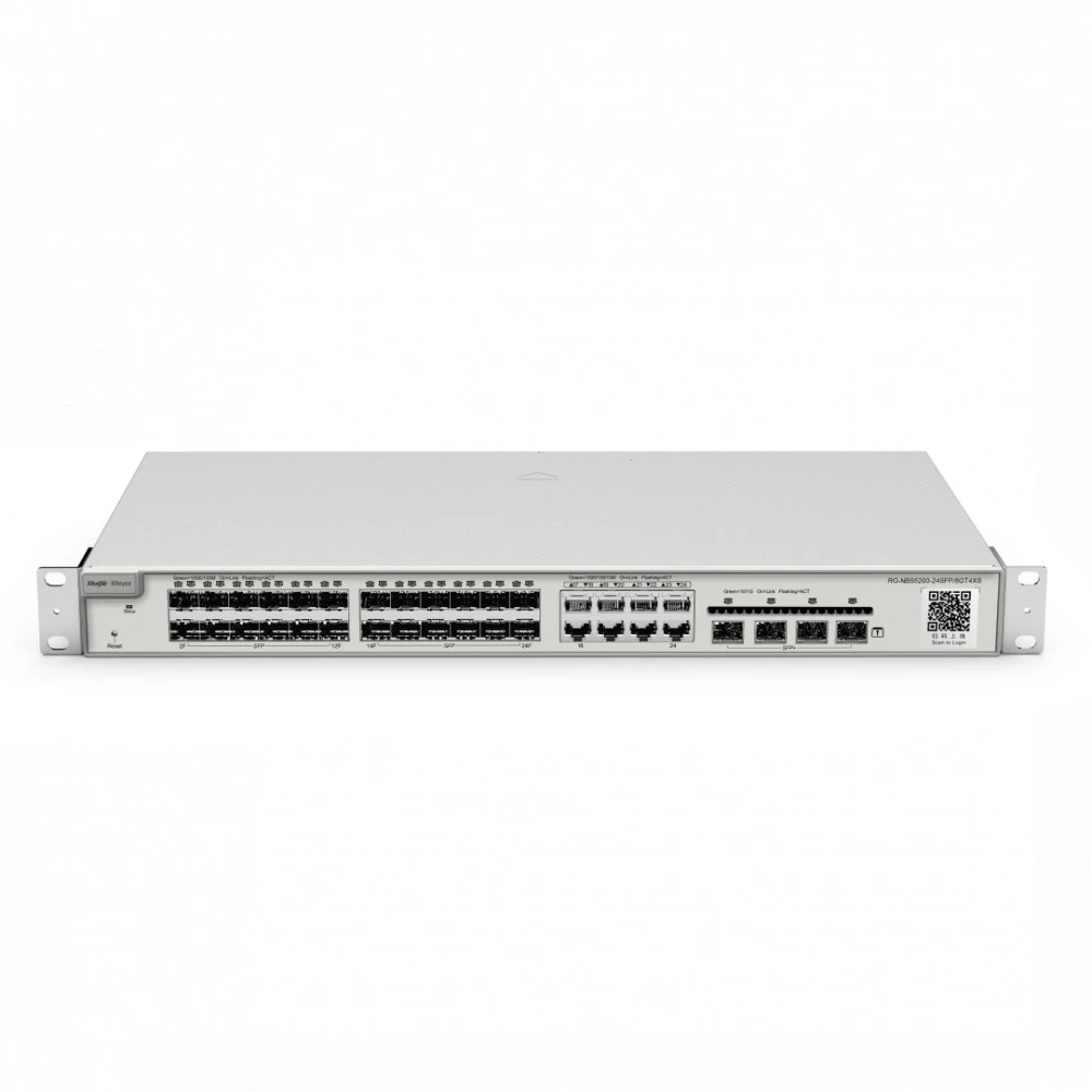 Коммутатор Ruijie Reyee RG-NBS5200-24SFP/8GT4XS 1000 Base-TX (1000 мбит/с), 4 SFP порта