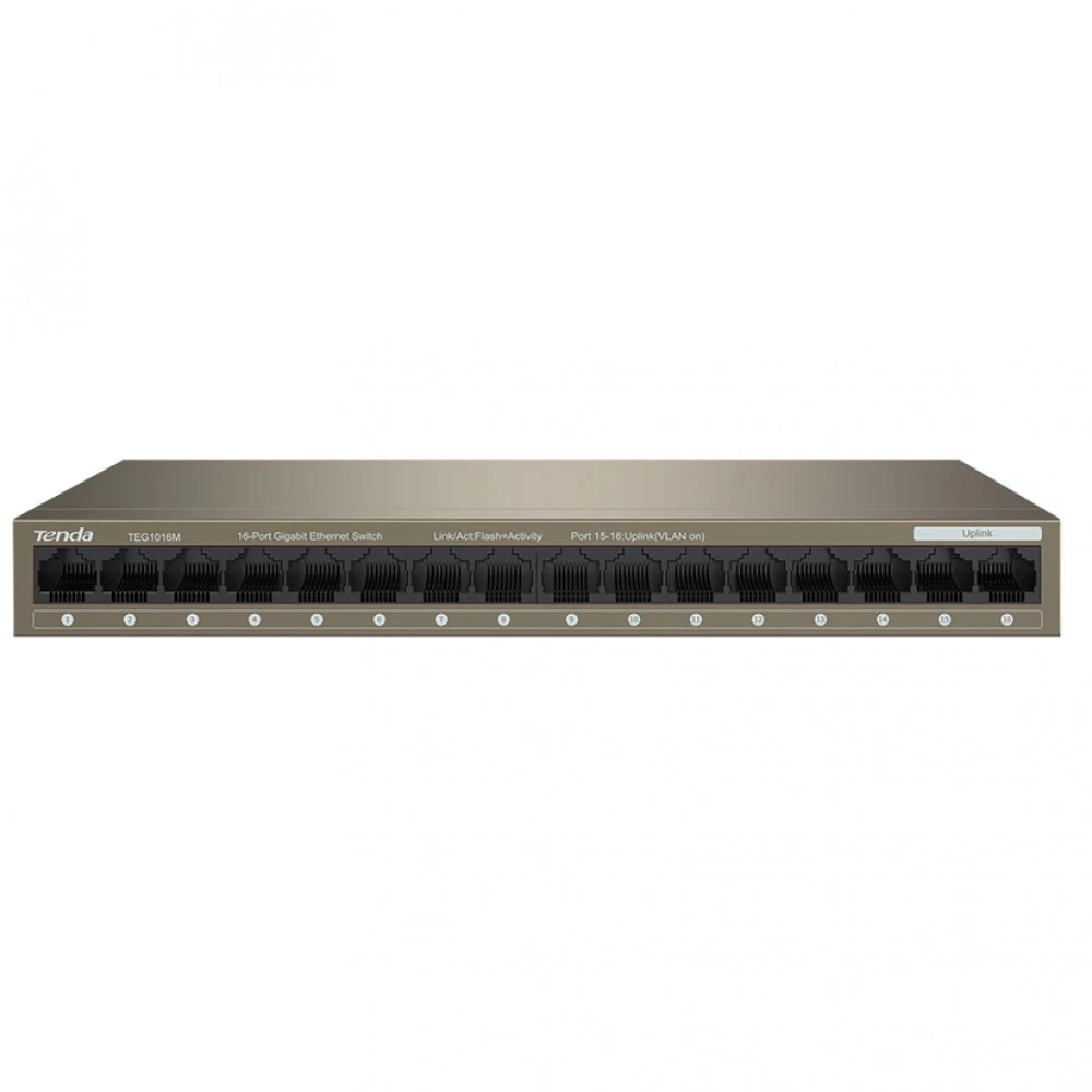 Коммутатор TENDA TEG1016M 1000 Base-TX (1000 мбит/с)
